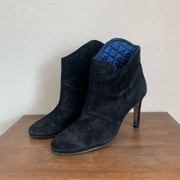 Sigerson Morrison Unity Black Suede Booties sz 8.5 - Picture 1 of 10